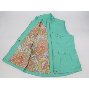 Masters Women's Large Vest Magnolia Lane Collection Blue Paisley Augusta Golf